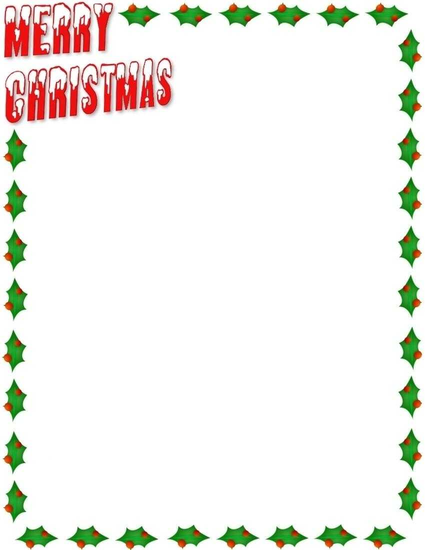Border Clipart Downloadable Free Christmas Border Templates In Christmas Border Word Template