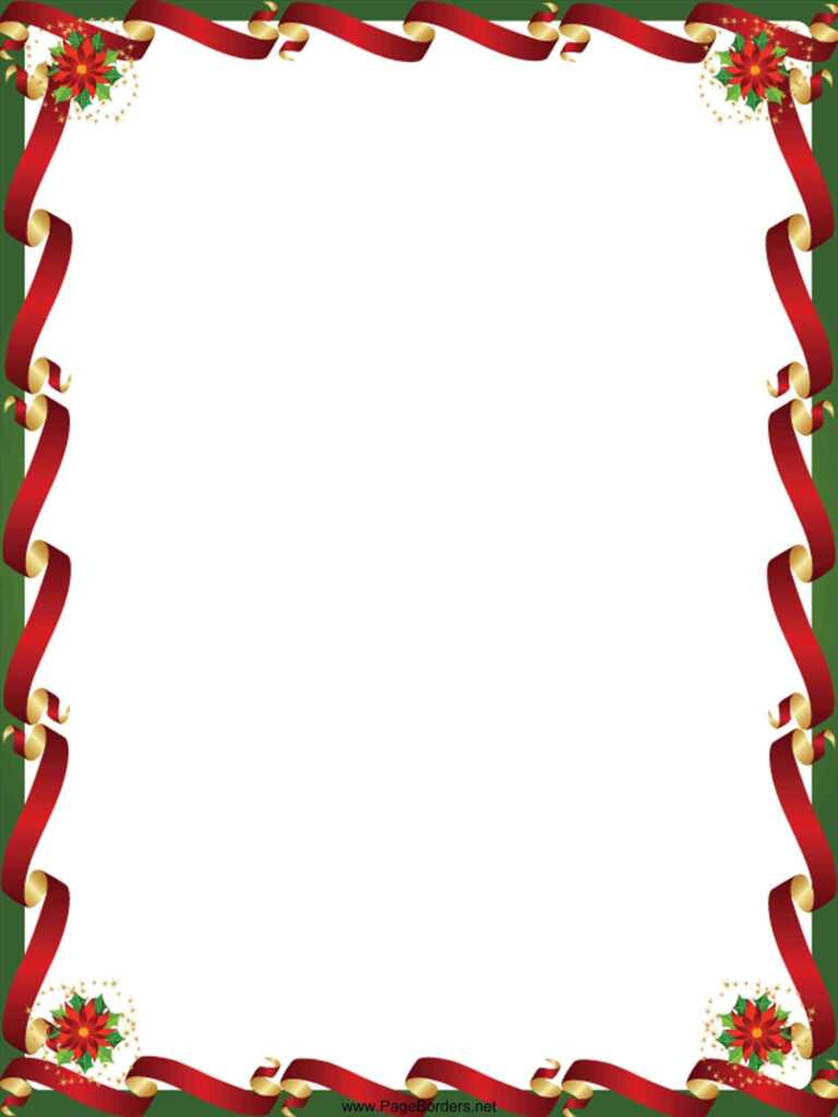 Border Clipart Downloadable Free Christmas Border Templates Intended 
