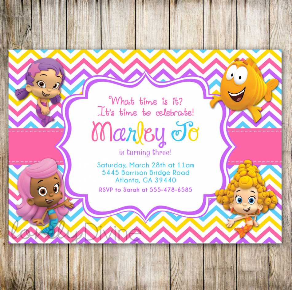 Bubble Guppies Birthday Invitation Template – Best Happy Within Bubble Guppies Birthday Banner Template