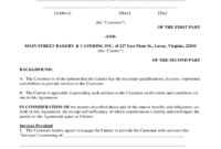 Catering Contract Template - 6 Free Templates In Pdf, Word in Catering Contract Template Word