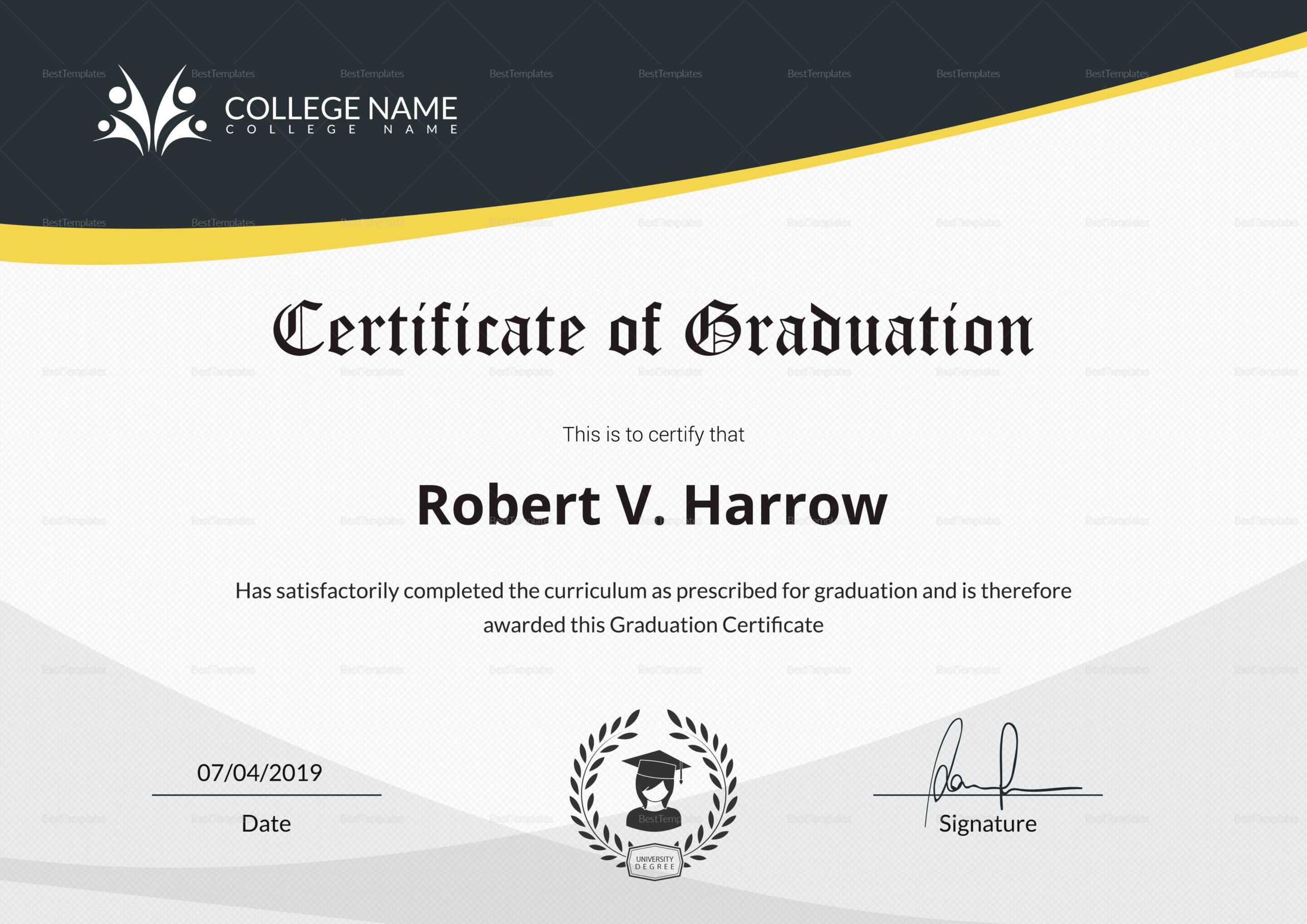 Certificate Of Graduation – Mahre.horizonconsulting.co Inside Graduation Certificate Template Word