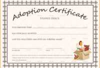 Child Adoption Certificate Template regarding Blank Adoption Certificate Template