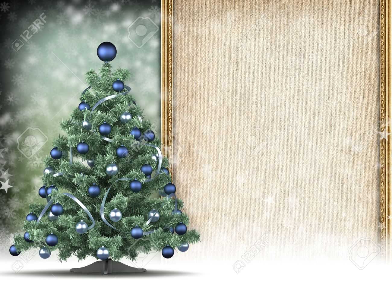 Christmas Card Template – Xmas Tree And Blank Space For Text In Blank Christmas Card Templates Free