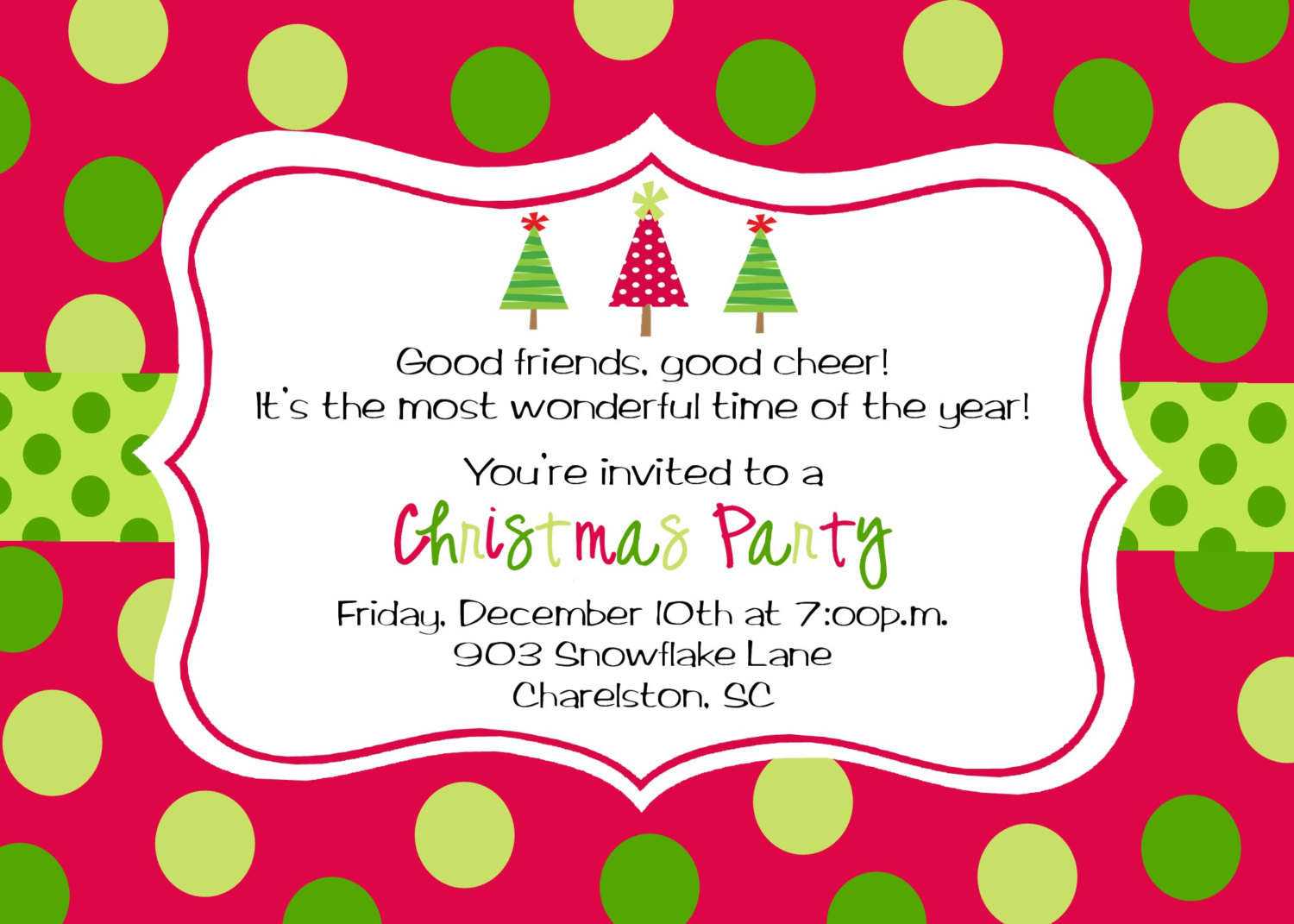 Christmas Invites – Template Intended For Free Christmas Invitation Templates For Word