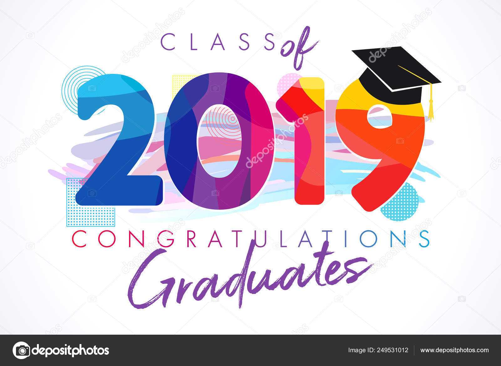 Class 2019 Year Graduation Banner Awards Concept Shirt Idea Throughout Graduation Banner Template