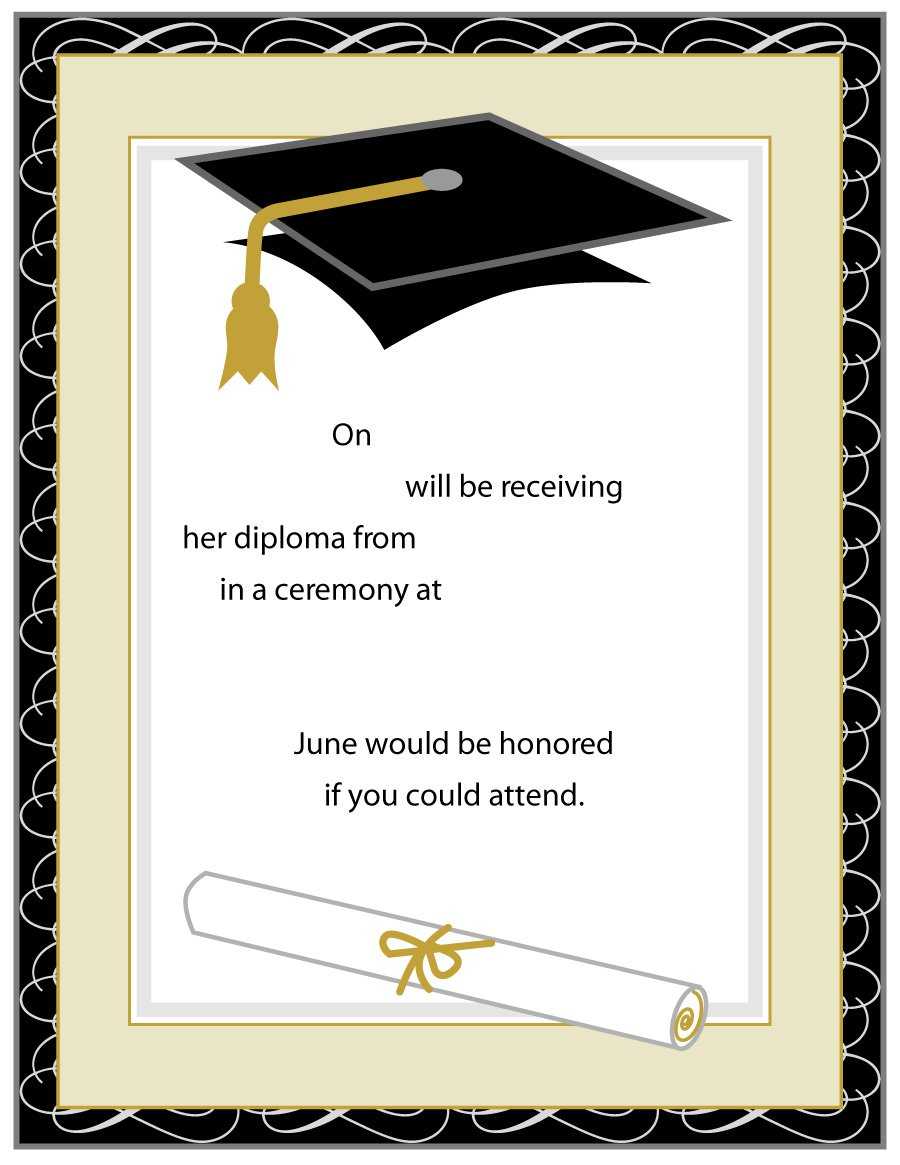 College Graduation Invitation Templates – Zohre Regarding Graduation Party Invitation Templates Free Word