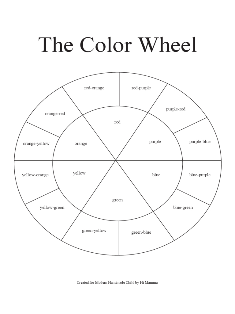 Color Wheel Chart Template – 3 Free Templates In Pdf, Word In Blank Color Wheel Template