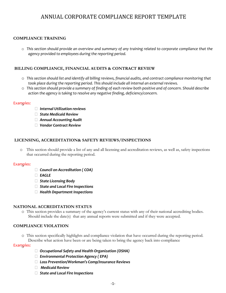 Compliance Report Template {Doc} With Regard To Compliance Monitoring Report Template