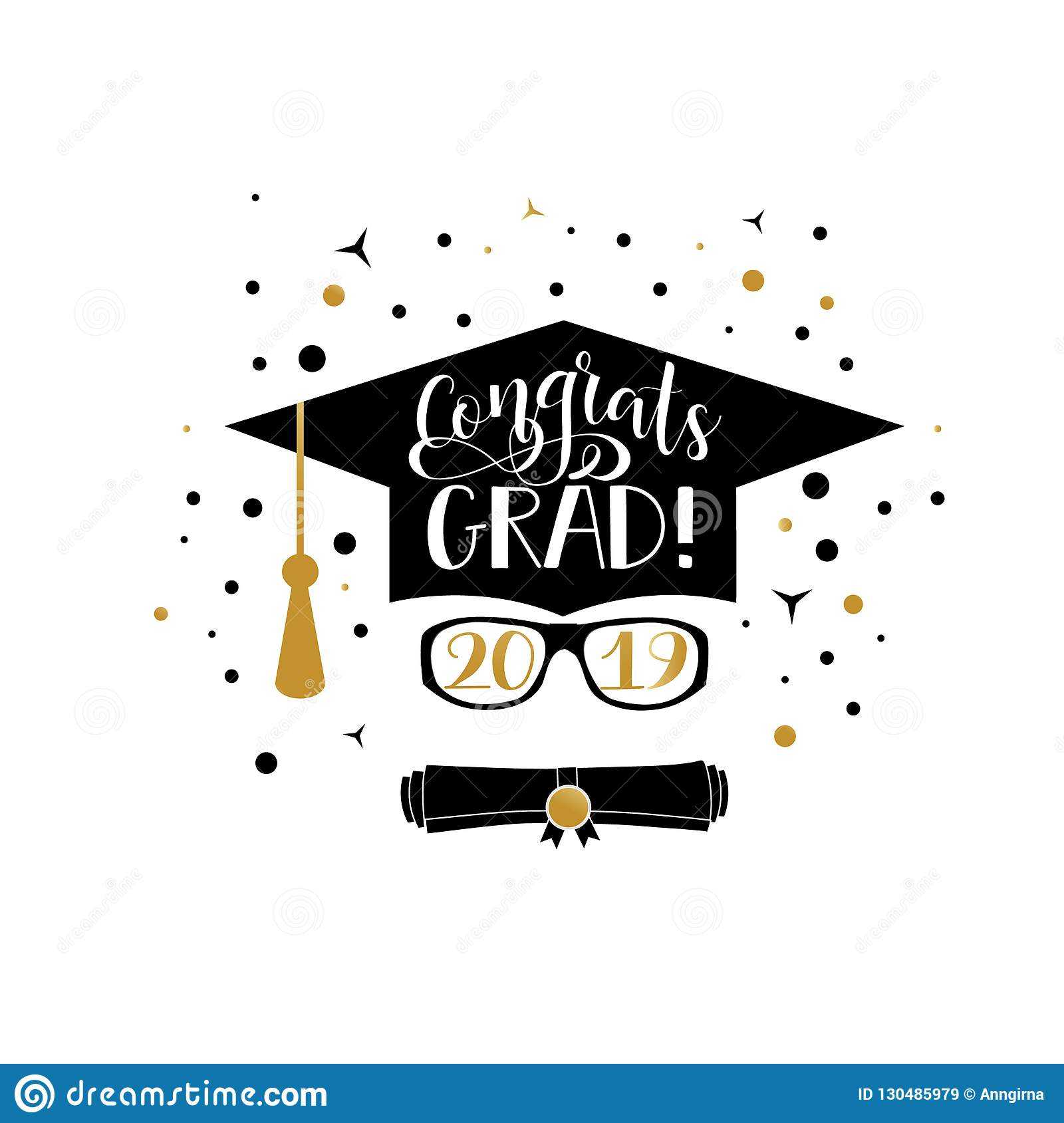 Congrats Grad 2019 Lettering. Congratulations Graduate Within Graduation Banner Template