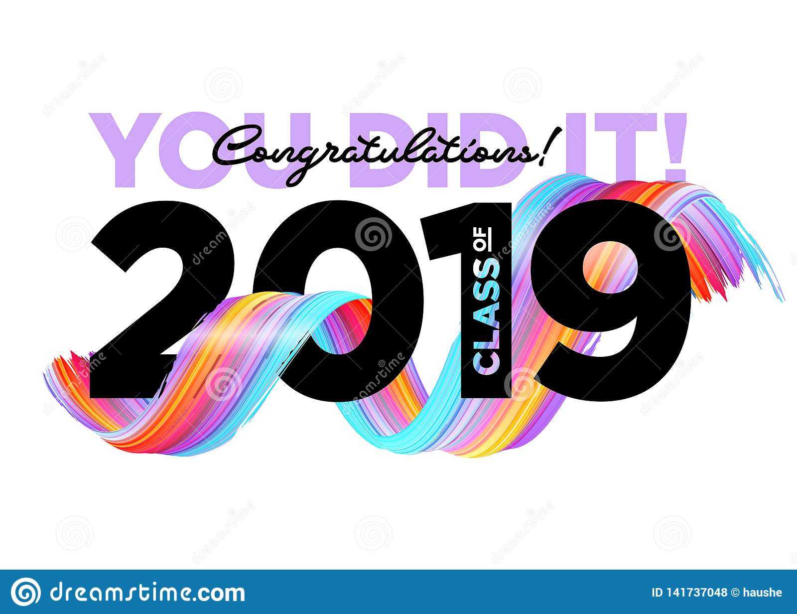 Congratulations Graduates Class Of 2019 Vector Logo Intended For Graduation Banner Template