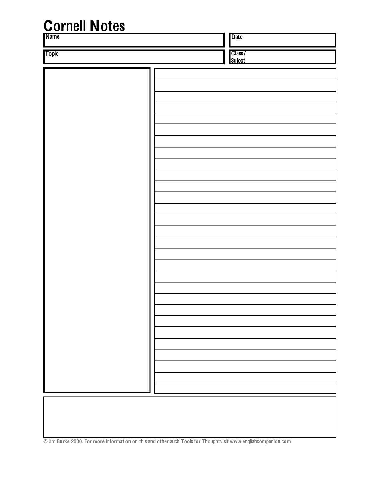 Cornell Notes Template Word Abq2Iv2D – وادي المشمش For Cornell Note Template Word