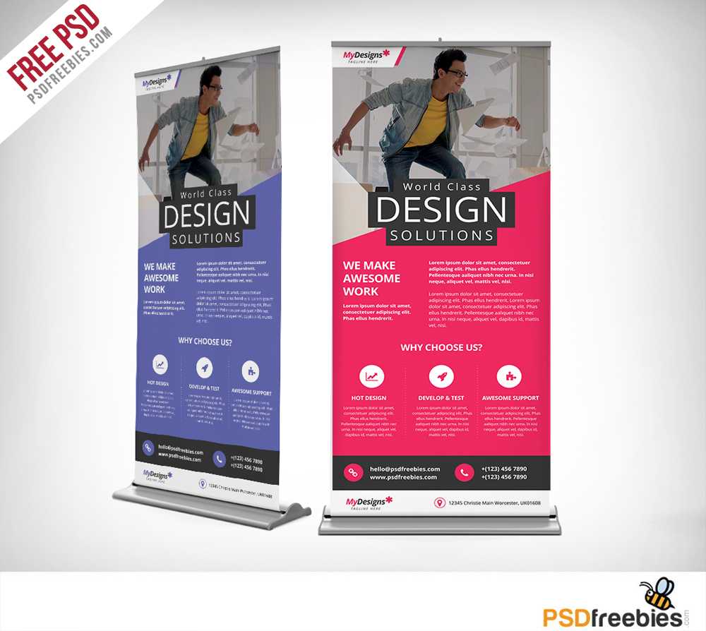 Corporate Outdoor Roll Up Banner Free Psd | Psdfreebies For Outdoor Banner Design Templates