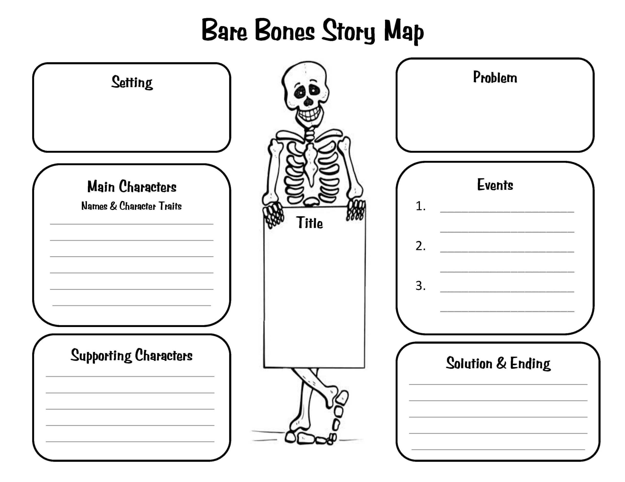 Crafty Symmetric Skeletons | Scholastic With Story Skeleton Book Report Template