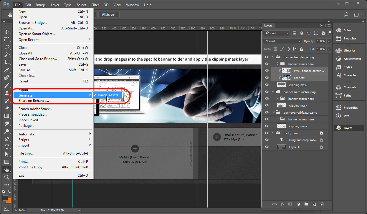 Creating Banner Images Using A Template – Documentation For Regarding Adobe Photoshop Banner Templates