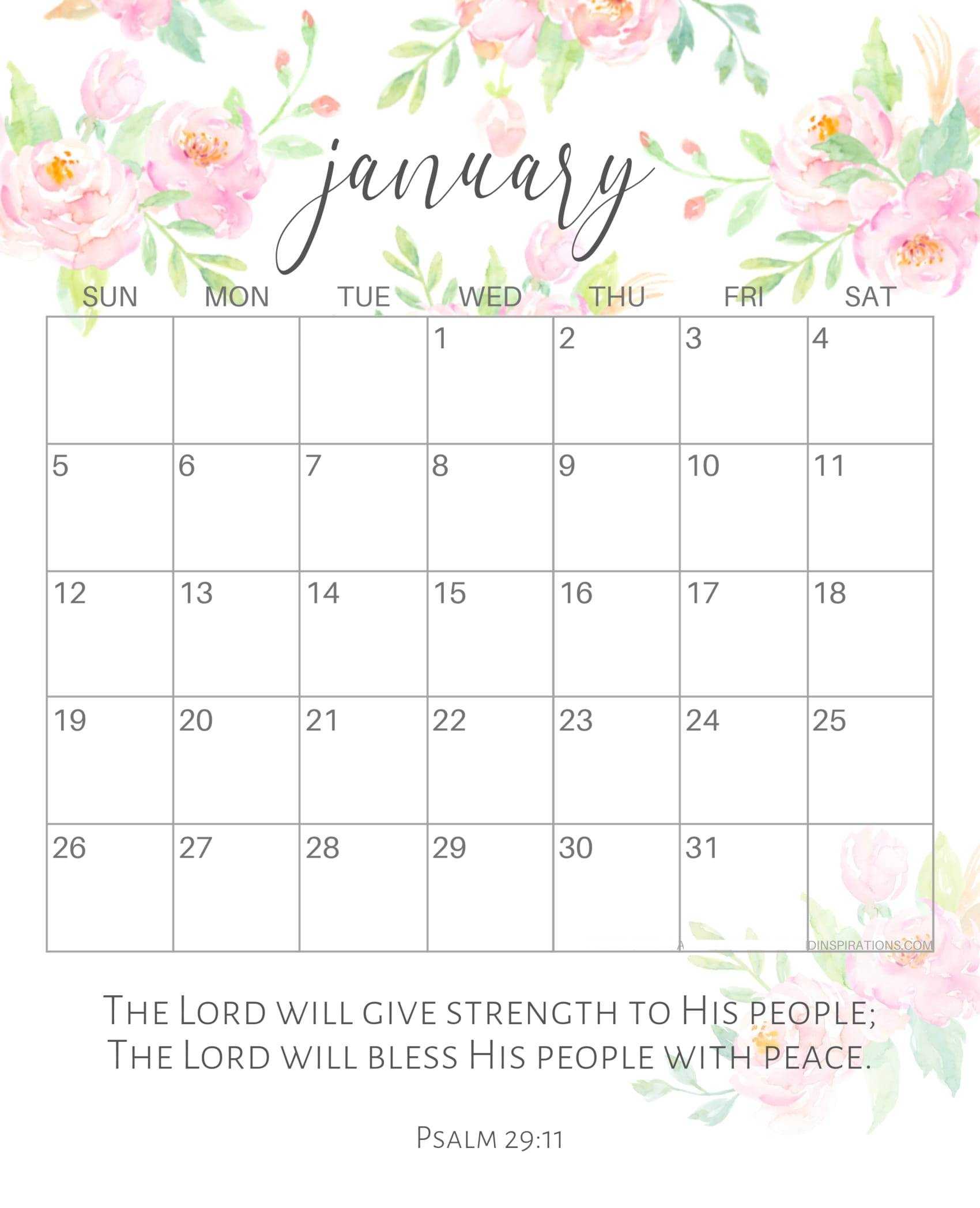 Cute January 2020 Calendar For Kids – 2019 Calendars For Intended For Blank Calendar Template For Kids