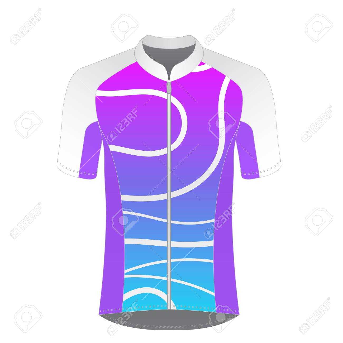 Cycling Jersey Mockup. T Shirt Sport Design Template. Road Racing.. For Blank Cycling Jersey Template