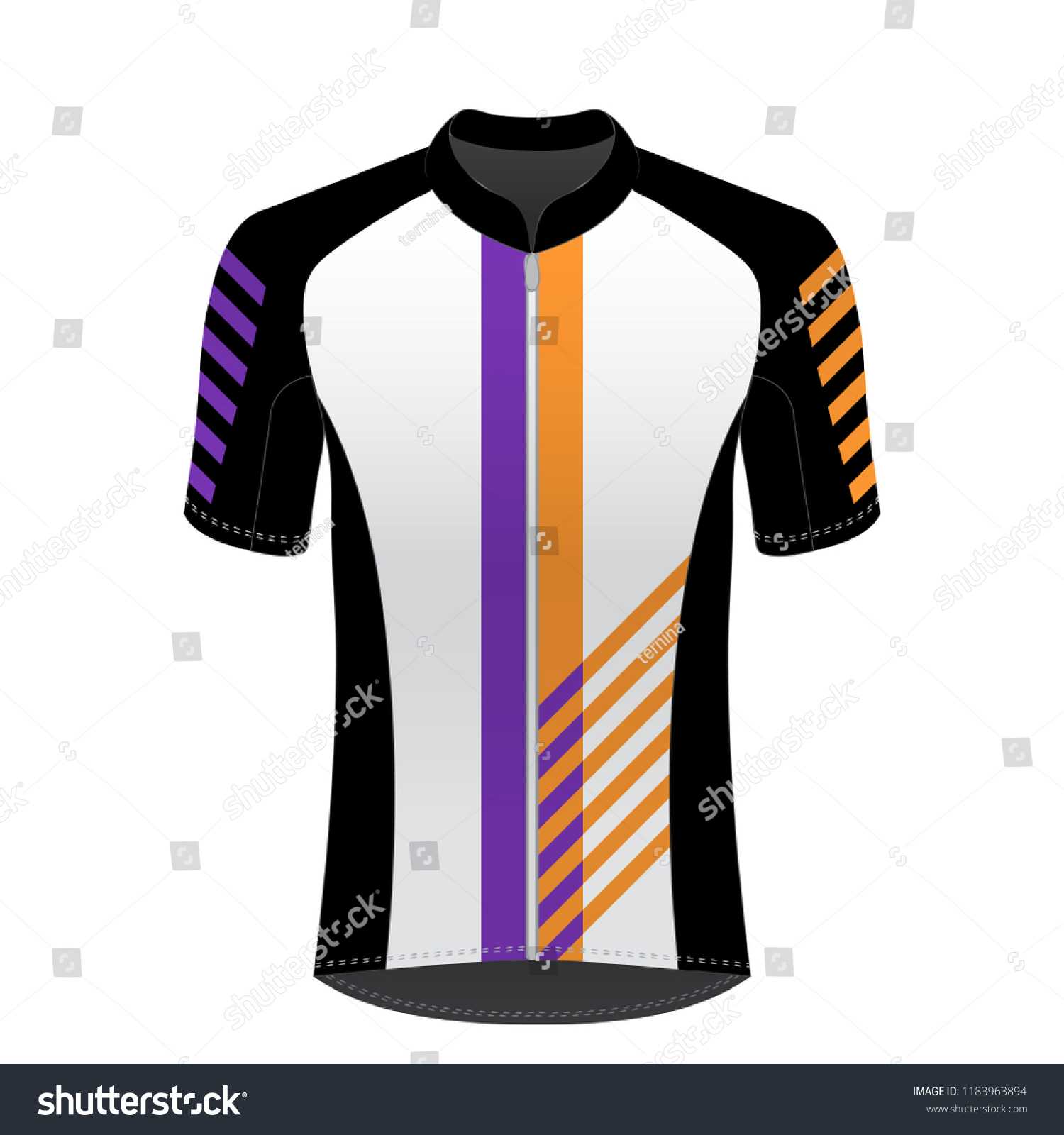 Cycling Jersey Mockup Tshirt Sport Design Stock Vector For Blank Cycling Jersey Template