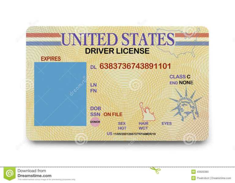 california drivers license new blank template