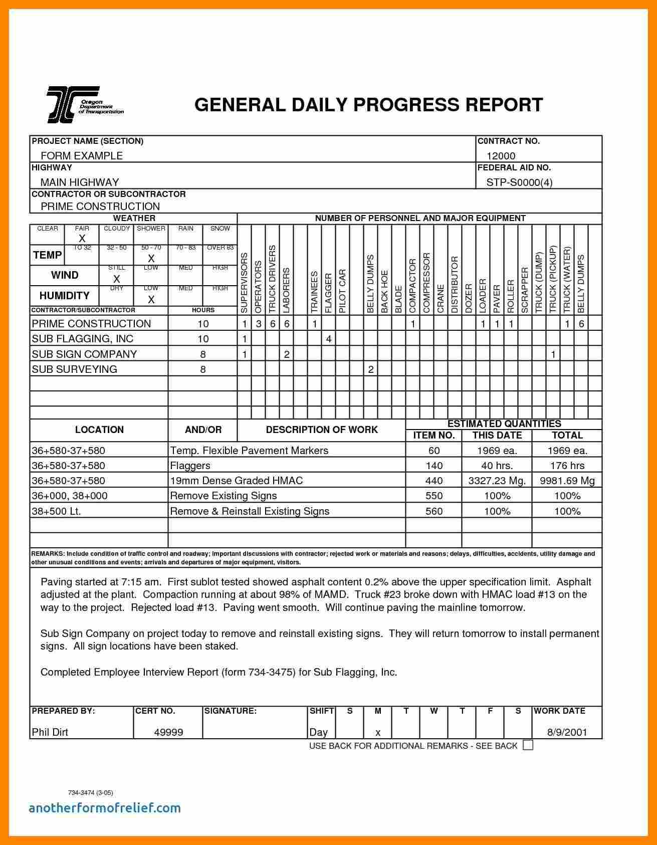 Daily Status Report Sample – Zohre.horizonconsulting.co Pertaining To Section 37 Report Template