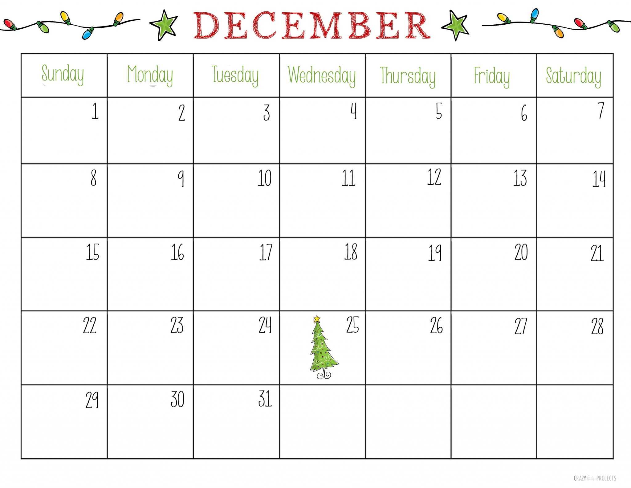 December 2018 Calendar Page For Kids – Free Printable Within Blank Calendar Template For Kids