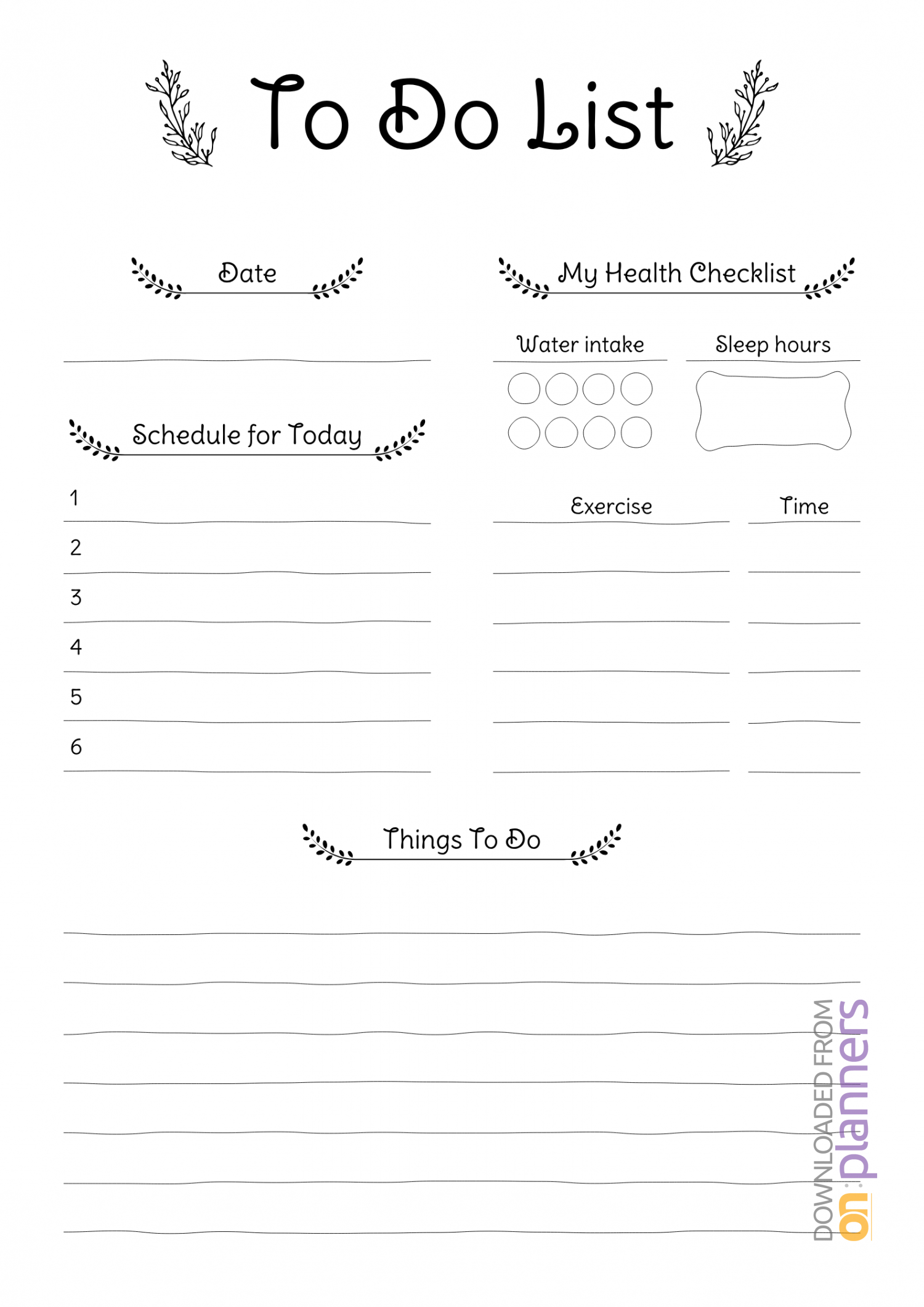 Download Printable Daily To Do List Pdf In Blank Checklist Template Pdf