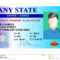 Driver License Identity Card Stock Illustration Within Blank Drivers License Template