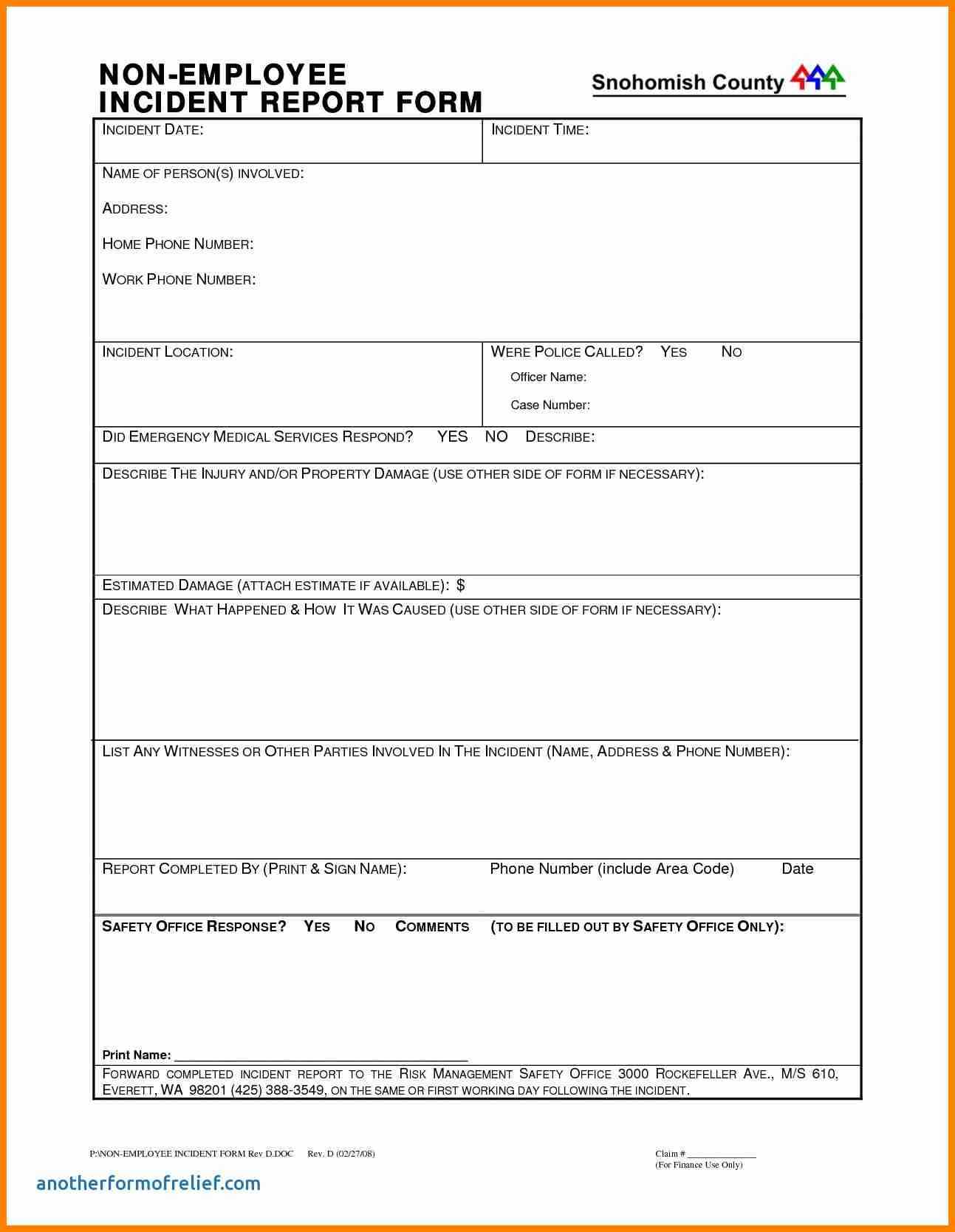 Employee Incident Report Sample Examples Letter Tagalog Form Pertaining To Case Report Form Template