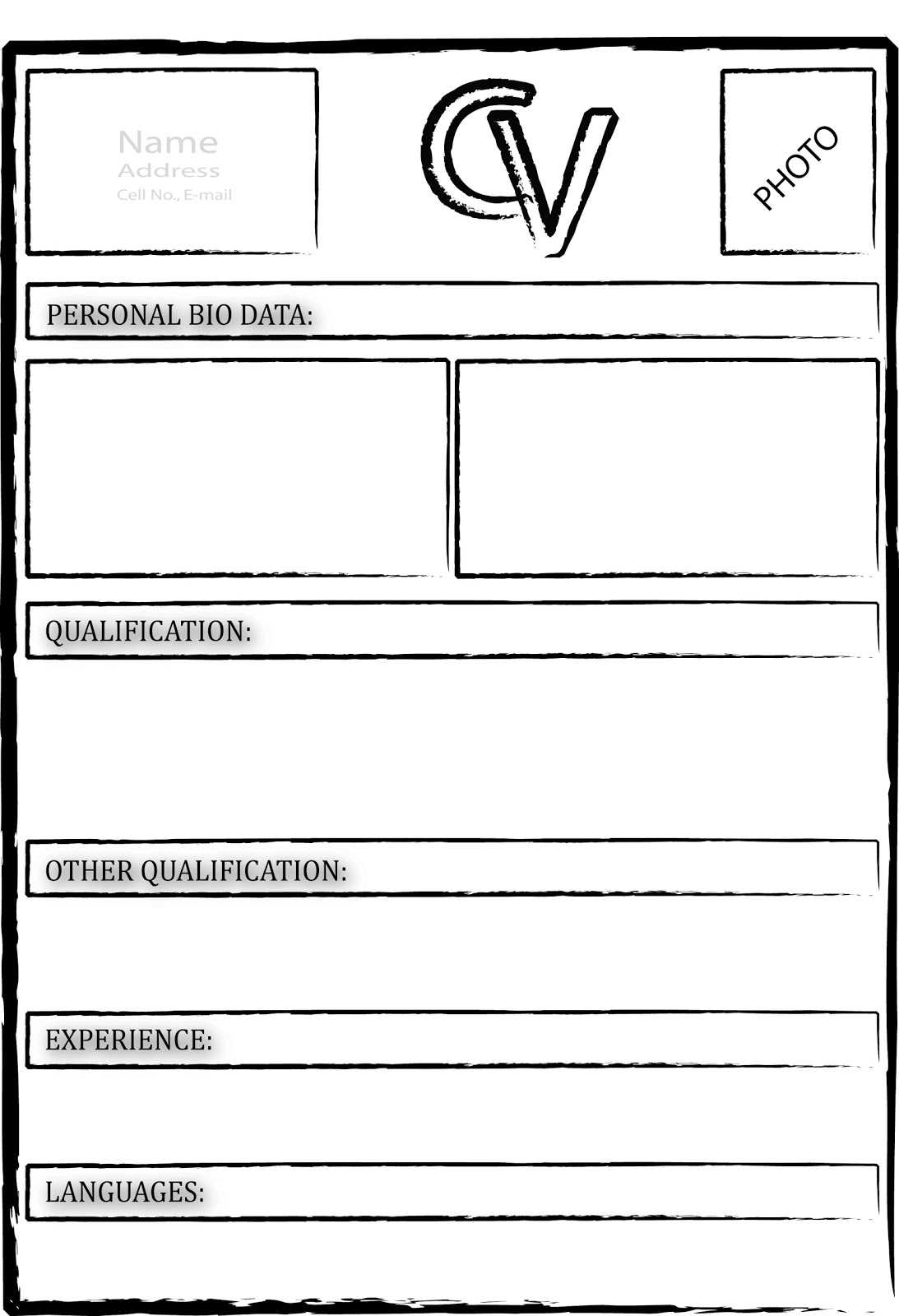 Empty Cv Template – Template Intended For Free Blank Cv Template Download