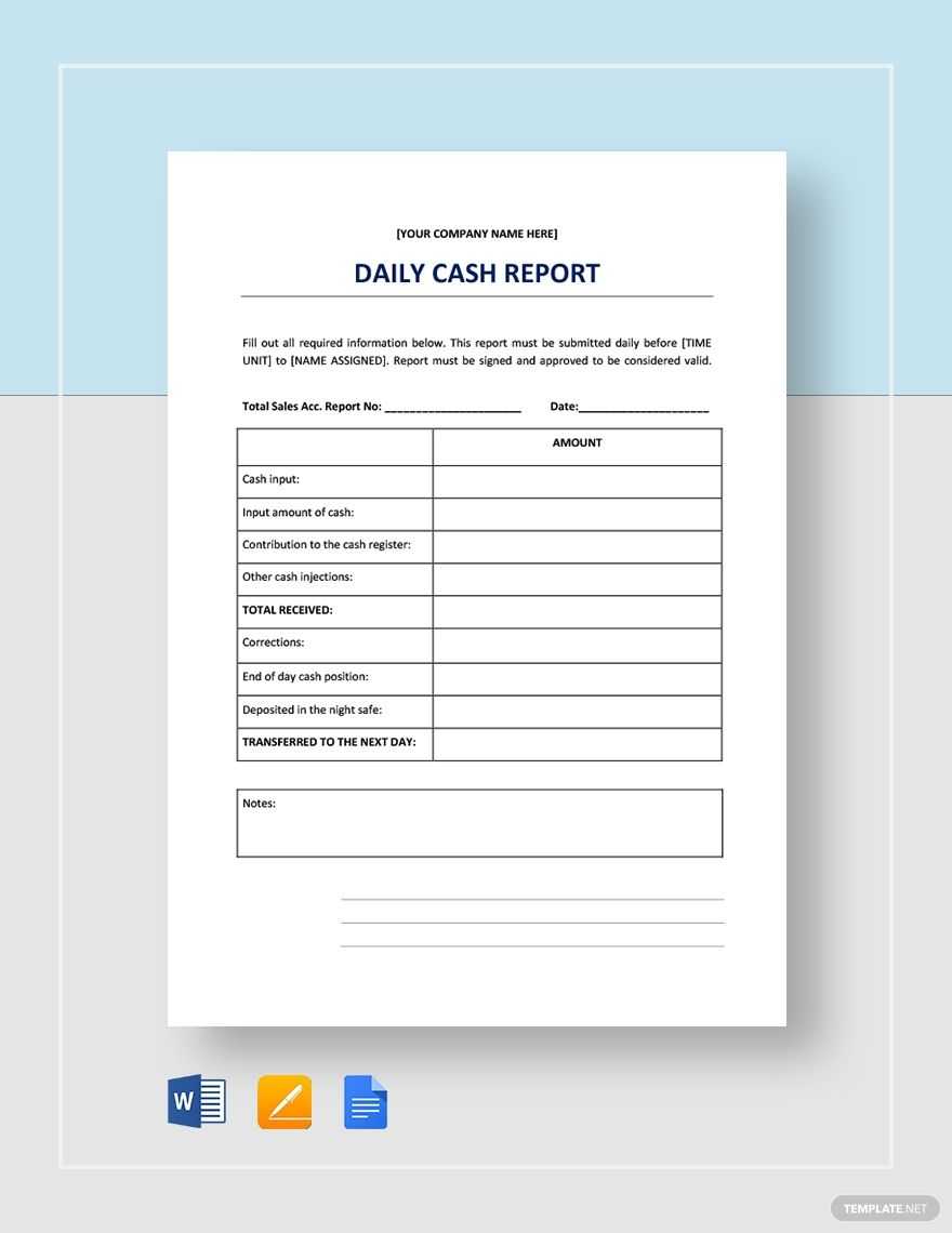 End Day Report Template Cash Register Of Pdf Examples Free Excel With Regard To End Of Day Cash Register Report Template