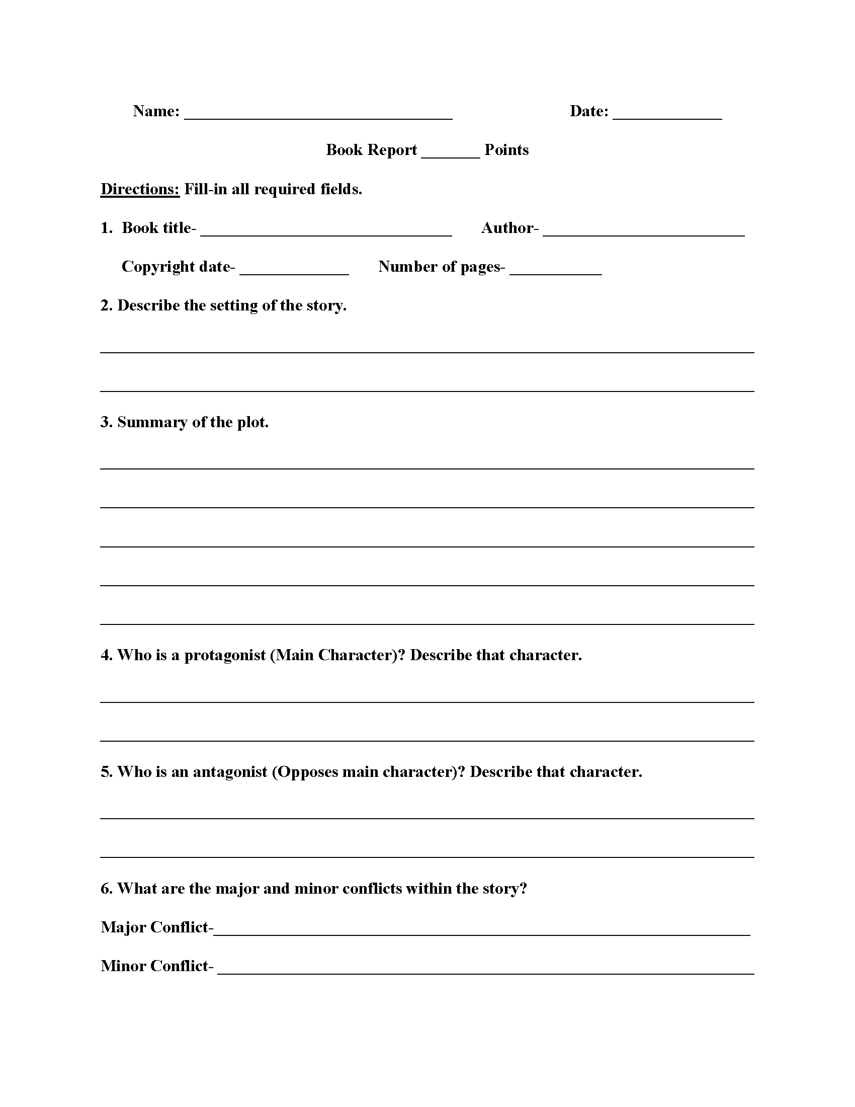 Englishlinx | Book Report Worksheets In Book Report Template 2Nd Grade