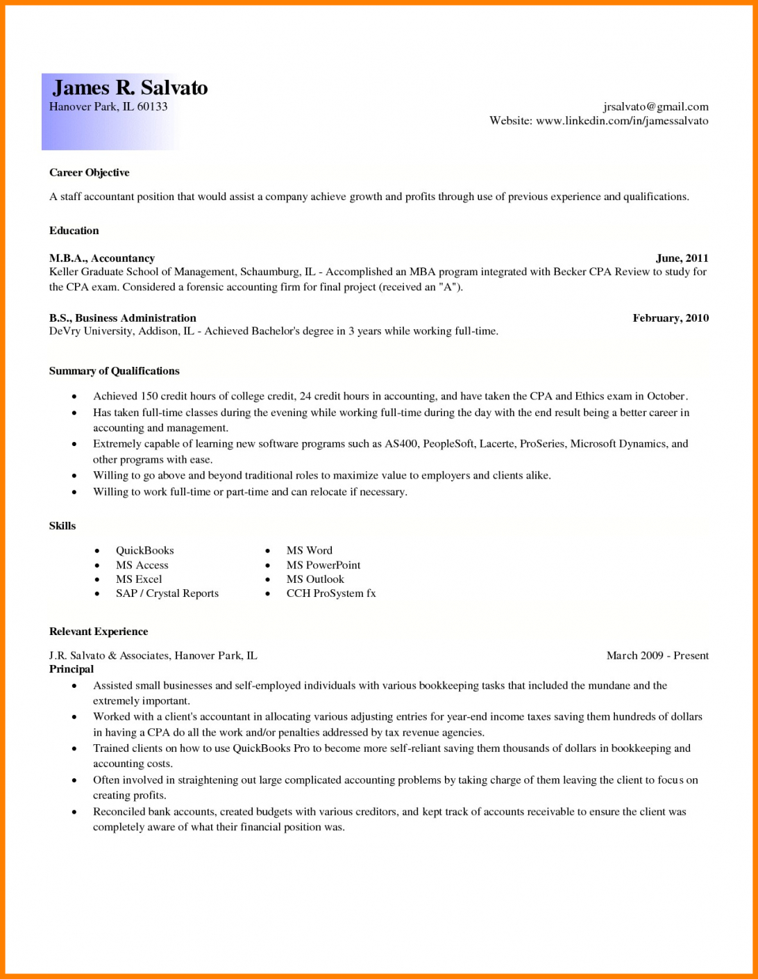 Entry Level Resume Accounting Samples Summary For Template In Forensic Accounting Report Template