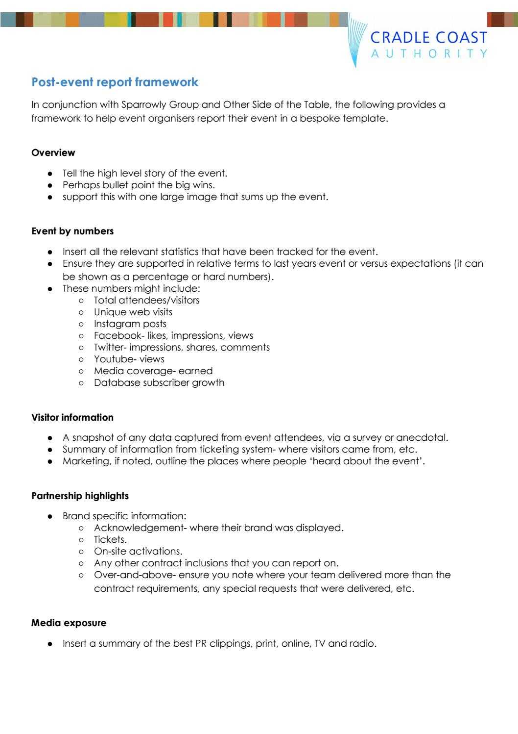 Event Report Template The Apex Post F Examples Free Writing With After Event Report Template