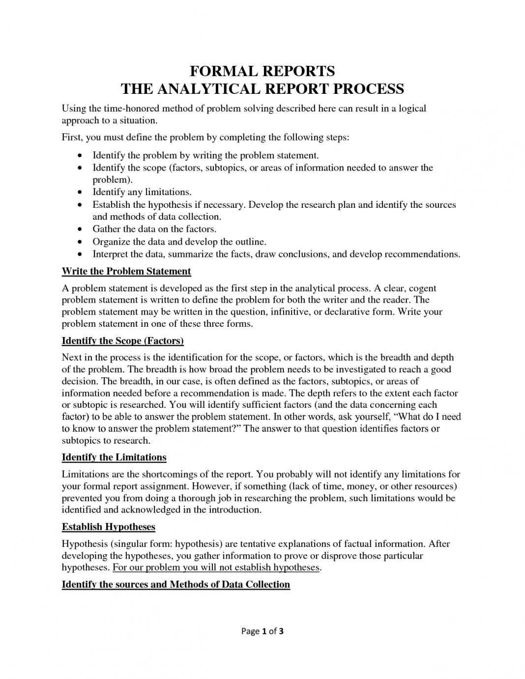 Examples Of Professional Business Reports West Roanoke With Regard To Analytical Report Template