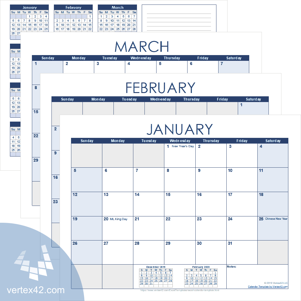 Excel Calendar Template For 2020 And Beyond Inside Blank Scheme Of Work Template