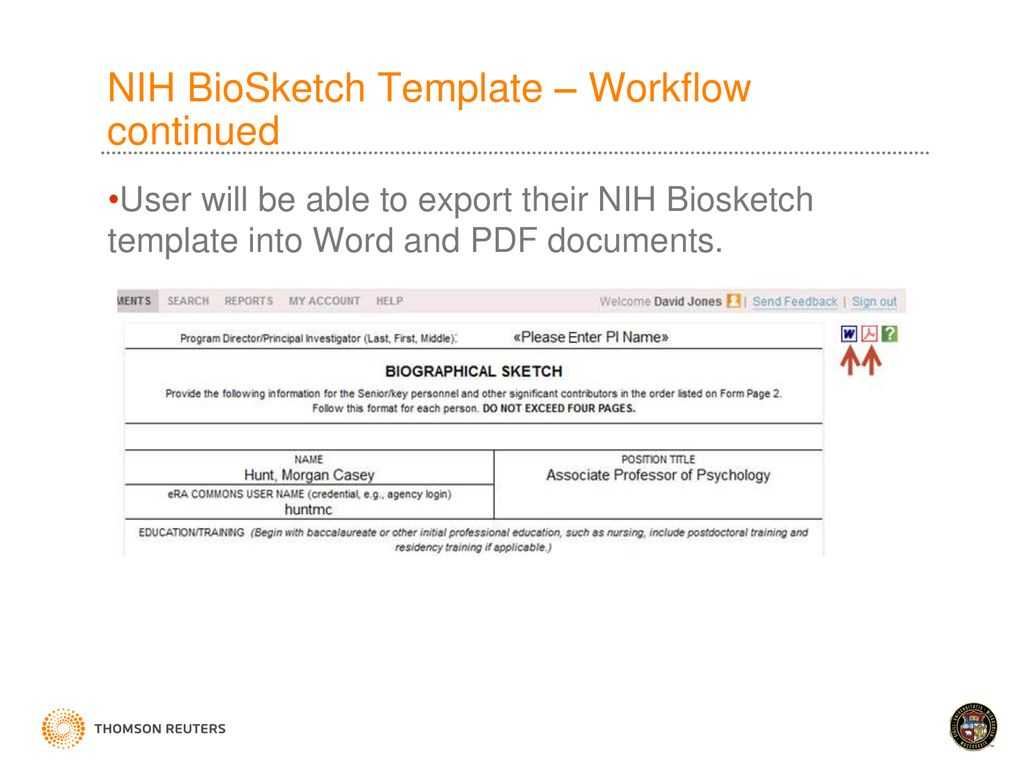 Faculty Activity Information Reporting System – Ppt Download Throughout Nih Biosketch Template Word