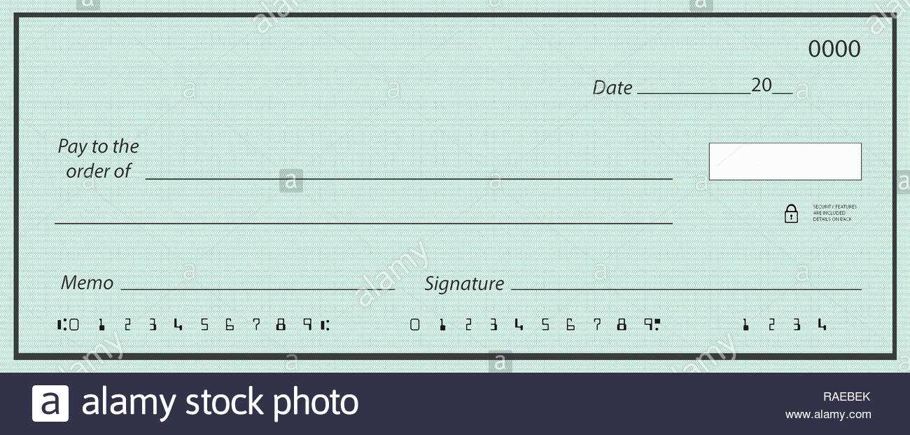 Blank Cheque Template Uk