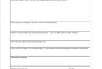 Fantastic Generic Incident Report Template Ideas Injury Form intended for Generic Incident Report Template