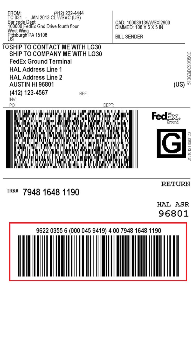 Fedex Barcode Updates Pertaining To Fedex Label Template Word