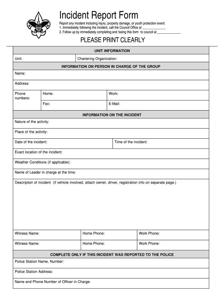 Fillable Incident Report – Fill Online, Printable, Fillable With Customer Incident Report Form Template