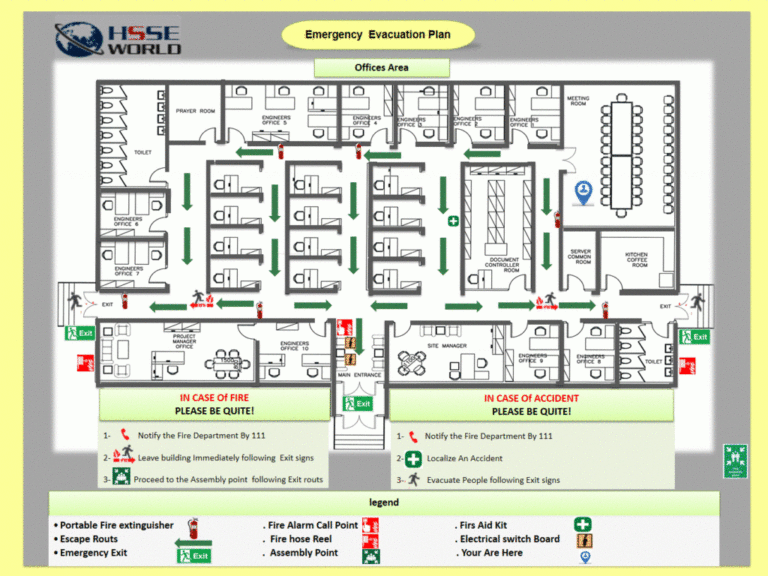 Fire Emergency Evacuation Plan And The Fire Procedure – Hsse for Fire ...