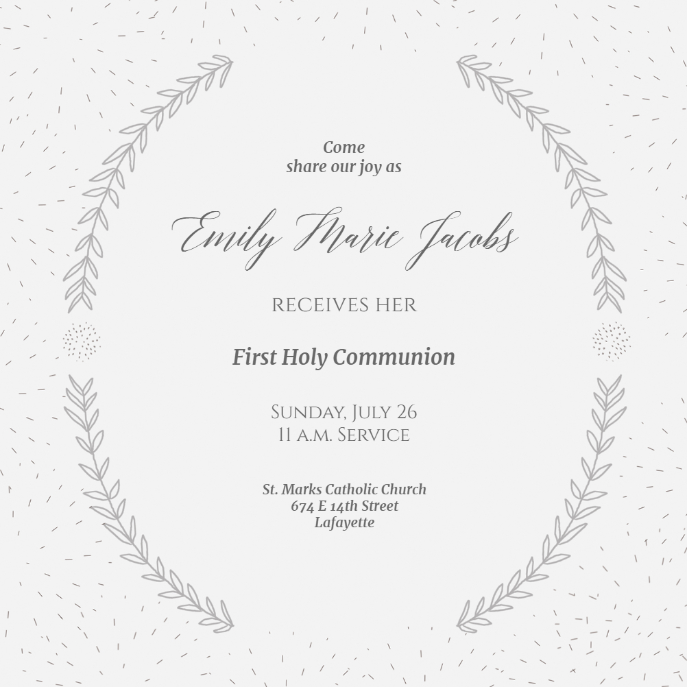 First Communion Invitation Template – Zohre.horizonconsulting.co With First Communion Banner Templates