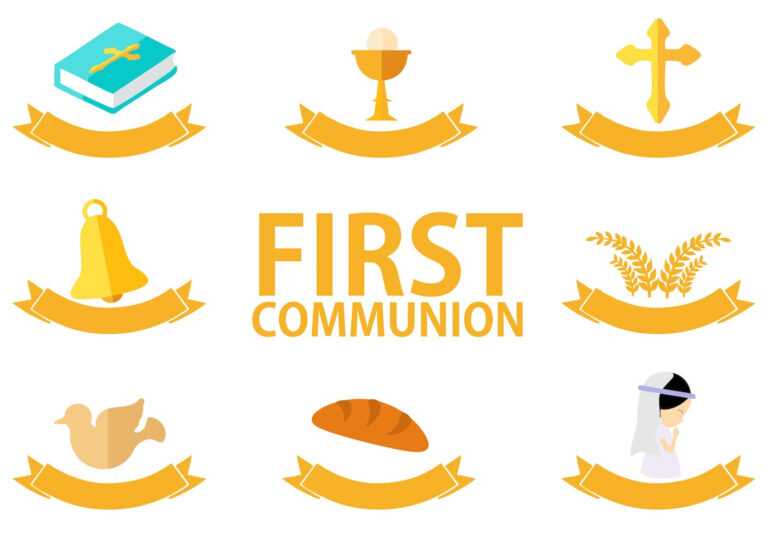 First Communion Template Free Vector Art – (25 Free Downloads) with ...