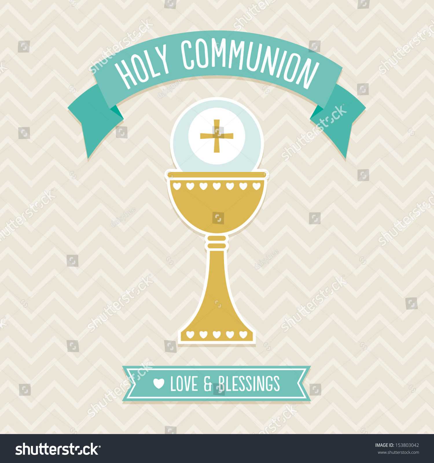 First Holy Communion Card Template Cream Stock Illustration For First Holy Communion Banner Templates