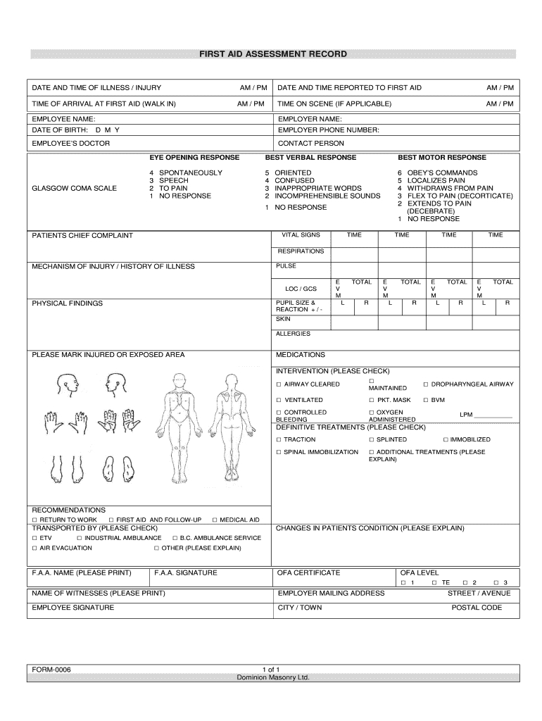 First Responder Question Report – Fill Online, Printable Regarding First Aid Incident Report Form Template