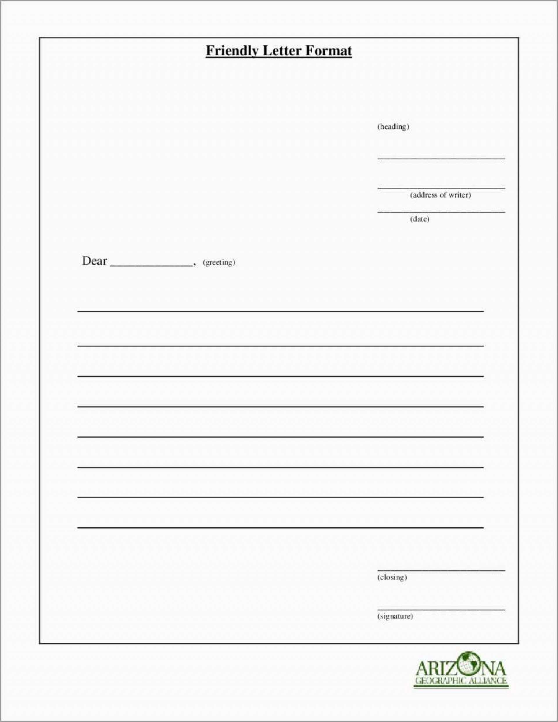 For Second Grade Writing Paper With Lines Throughout Blank Letter Writing Template For Kids
