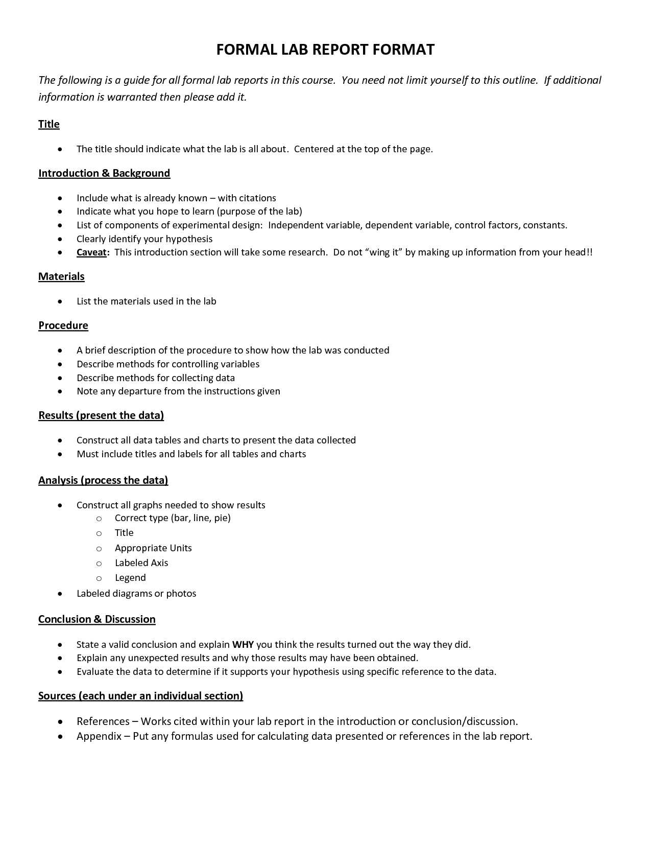 Formal Lab Report Format : Biological Science Picture Throughout Formal Lab Report Template