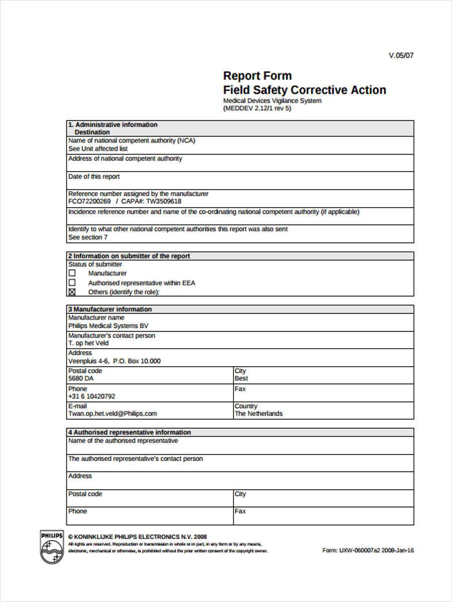 Free 21+ Corrective Action Form Examples In Pdf | Ms Word Regarding Corrective Action Report Template