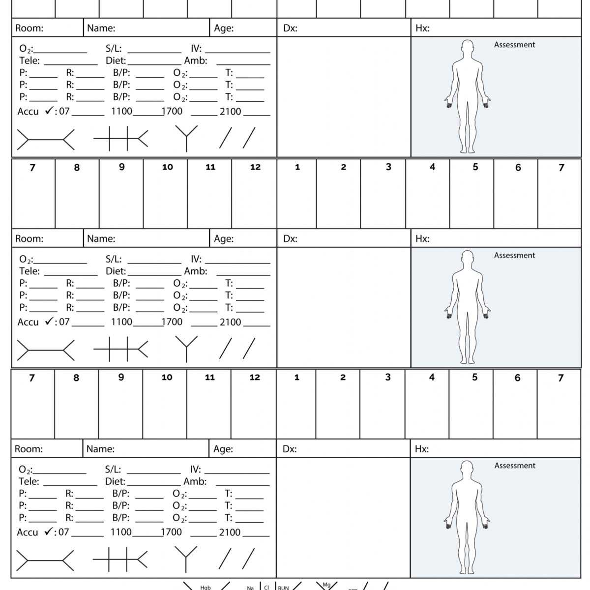 Free 4 Patient Nursing Report Sheet 25 Sheet Pack Nrsng For Charge Nurse Report Sheet Template