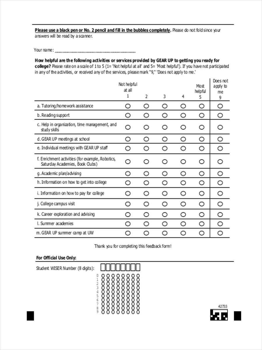 Free 7+ Camp Feedback Forms Samples In Ms Word | Pdf With Regard To Student Feedback Form Template Word