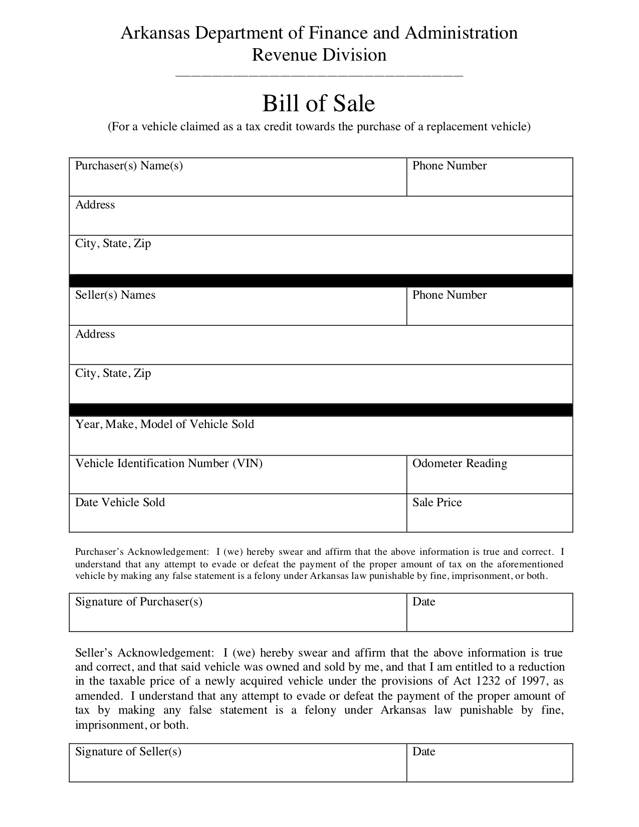Free Arkansas Bill Of Sale Form – Pdf Template | Legaltemplates Pertaining To Car Bill Of Sale Word Template